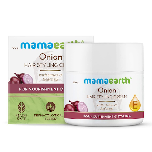 Мужской крем для укладки волос с Луком (100 г), Onion Hair Styling Cream, произв. Mamaearth #1