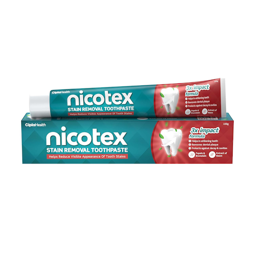 Зубная паста для удаления пятен (100 г), Nicotex Stain Removal Toothpaste, произв. Cipla #1