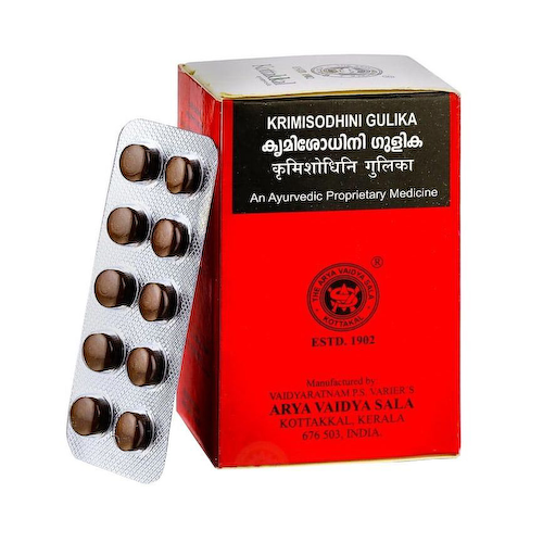 Кримишодхини Гулика (100 таб), Krimisodhini Gulika, произв. Kottakkal Ayurveda #1