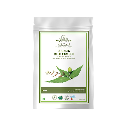Органический порошок Нима (100 г), Organic Neem Powder, произв. Aryan #1