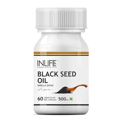 Масло семян черного Тмина (60 кап, 500 мг), Black Seed Oil, произв. INLIFE #1
