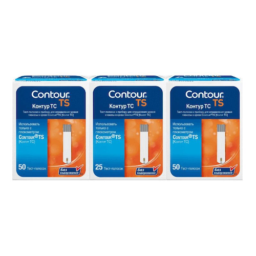 Contour TS Тест-полоски для глюкометра 50 шт+50 шт+25 шт #1