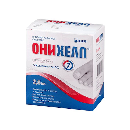 Онихелп 5% лак для ногтей 2,5 мл + пилки + аппликаторы + салфетки #1