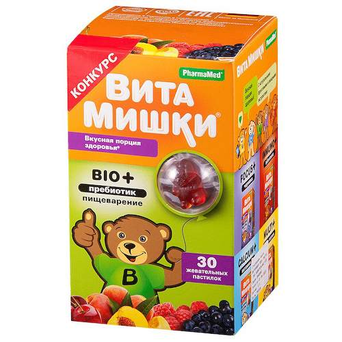 ВитаМишки Bio+ пребиотики пастилки жевательные 30 шт #1