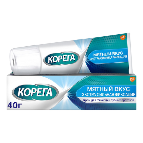 Корега крем для фиксации зубных протезов экстра сильной фиксации Мята 40 г #1