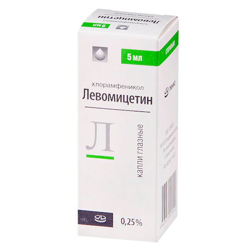 Левомицетин 0,25% капли глазные 10 мл #1
