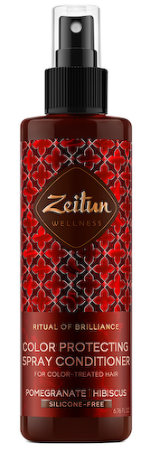 ZEITUN Спрей-кондиционер с экстрактами граната и гибискуса для яркости окрашенных волос Ритуал цвета 200 мл #1