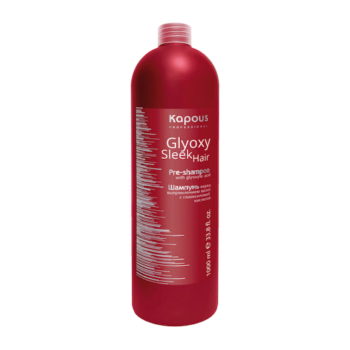 KAPOUS Шампунь перед выпрямлением волос с глиоксиловой кислотой / Glyoxy Sleek Hair 1000 мл #1