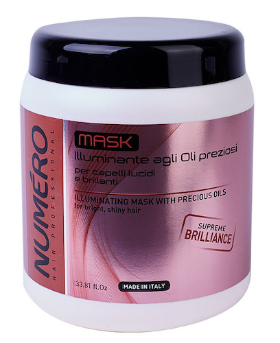 BRELIL PROFESSIONAL Маска для придания бриллиантового блеска волосам, с маслом арганы и макадамии / Numero 1000 мл #1