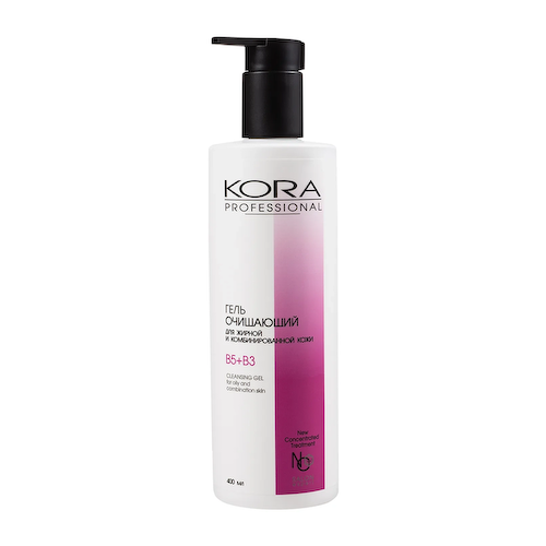 KORA Гель очищающий для жирной и комбинированной кожи / KORA PROFESSIONAL 400 мл #1