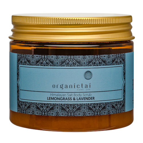 ORGANIC TAI Скраб на основе гималайской соли для тела Лемонграсс и лаванда / HOME SPA 200 мл #1