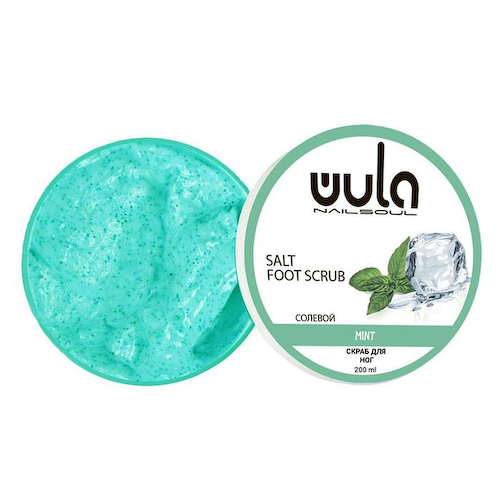 WULA NAILSOUL Скраб солевой для ног, Мята / Wula nailsoul 200 мл #1