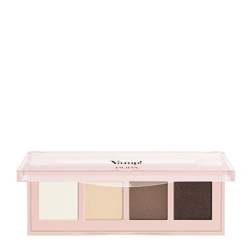 PUPA Палетка теней для век, тон 001 натуральный матовый / VAMP! 4 EYESHADOWS PALETTE 5,2 гр #1