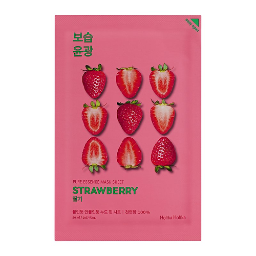 HOLIKA HOLIKA Маска тканевая освежающая Пьюр Эссенс, клубника / Pure Essence Mask Sheet Strawberry 20 мл #1