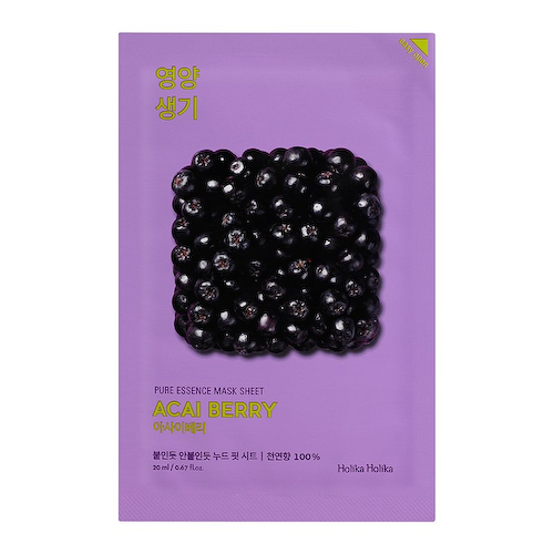 HOLIKA HOLIKA Маска тканевая витаминизирующая Пьюр Эссенс, ягоды асаи / Pure Essence Mask Sheet Acai Berry 23 мл #1