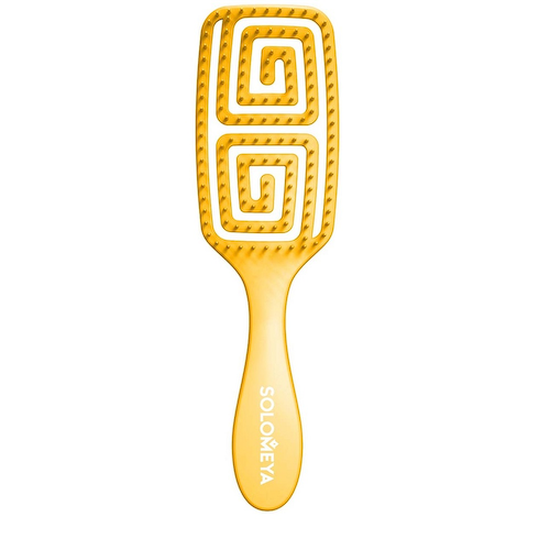SOLOMEYA Расческа для сухих и влажных волос с ароматом манго MZ005 / Wet Detangler Brush Rectangular Mango #1