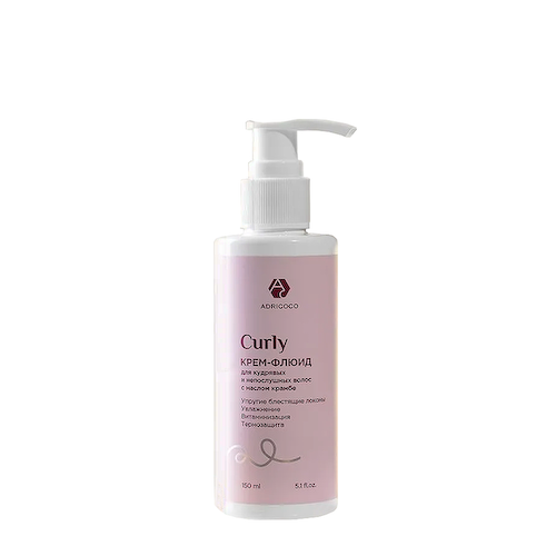 ADRICOCO Крем-флюид для кудрявых и непослушных волос с маслом крамбе / ADRICOCO CURLY 150 мл #1