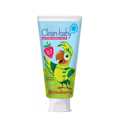 CLEAN-BABY Паста зубная детская от 0 до 3 лет со вкусом клубники / Clean-baby Strawberry 50 мл #1