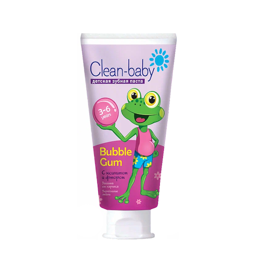 CLEAN-BABY Паста зубная детская от 3 до 6 лет со вкусом жевательной резинки / Clean-baby Bubble Gum 50 мл #1
