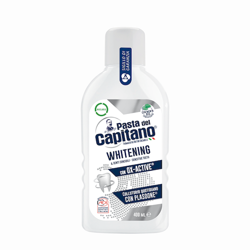 PASTA DEL CAPITANO Ополаскиватель для полости рта отбеливающий с активным кислородом / Whitening with OX-Active 400 мл #1