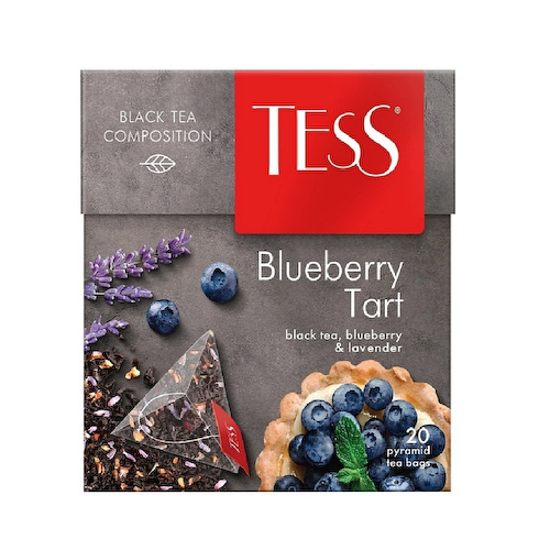 Чай черный Tess Blueberry Tart с черникой и лавандой, в пирамидках, 20 шт. #1