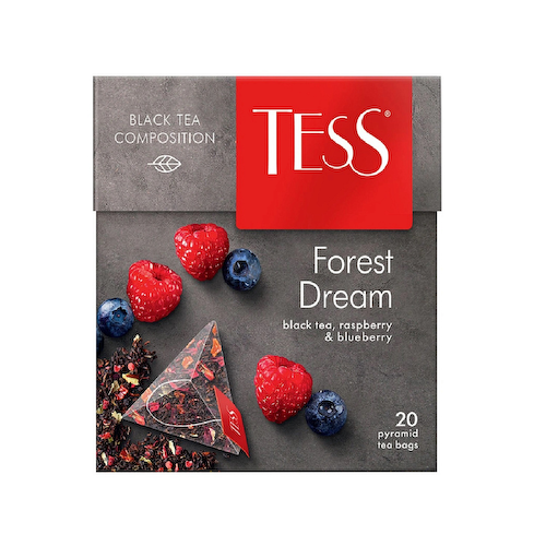 Чай черный Tess Forest Dream со вкусом малины и черники, в пирамидках, 20 шт. #1
