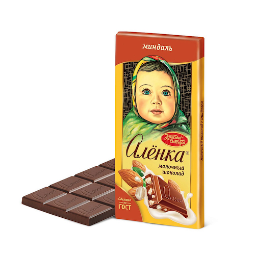 Молочный шоколад Алёнка с миндалем, Красный Октябрь, 100 гр. #1