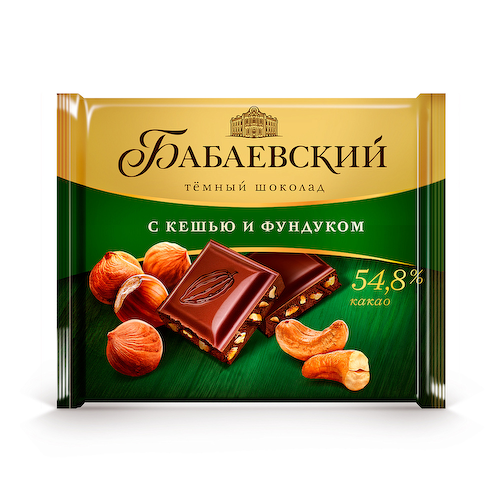 Шоколад «Бабаевский» с карамельными криспи и кешью, 90 г #1