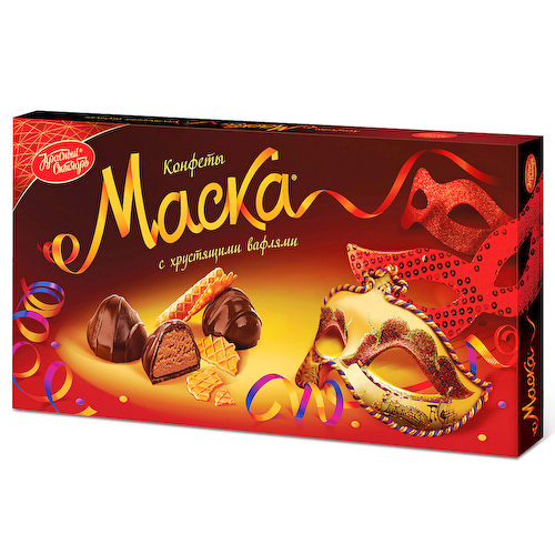Конфеты в коробке «Маска», с хрустящими вафлями, 300 гр. #1