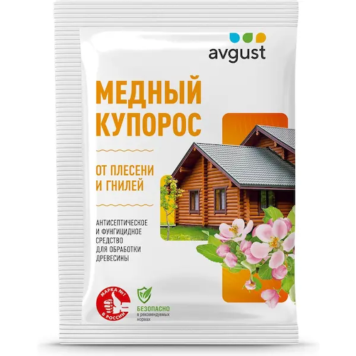 Средство от болезней Avgust садовых растений "Медный купорос" 100 г #1