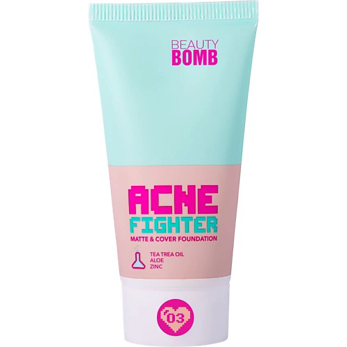 BEAUTY BOMB Тональный крем Matte & cover foundation "ACNE FIGHTER" #1