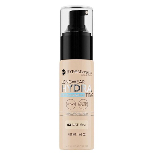 BELL Тональная основа HypoAllergenic Longwear Hydrating Balm Foundation #1