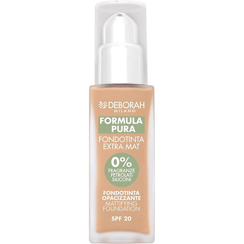 DEBORAH MILANO Тональная основа матирующая Formula Pura Extra Mat Foundation #1
