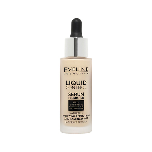 EVELINE Крем тональный для лица Liquid Control Serum Foundation #1