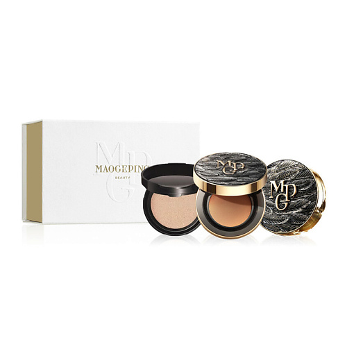 MAOGEPING Набор: Тональный кушон Luxury Caviar Flawless Cushion + Сменный блок #1