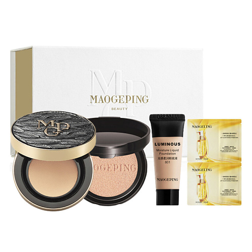 MAOGEPING Подарочный сет Luxury Caviar Flawless Cushion + миниатюры ухода #1
