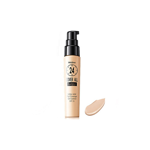 MISTINE Тональная основа 24 Cover All Foundation Oil Control SPF15 #1