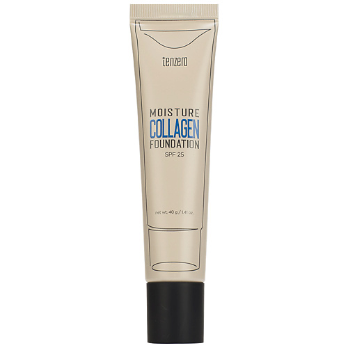 TENZERO Тональный крем для лица с коллагеном SPF 25+ Collagen Foundation #1