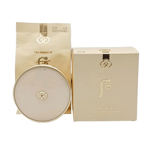 THE HISTORY OF WHOO Кушон Gongjinhyang Mi Luxury Golden Cushion Glow + Сменный блок (рефилл) #1