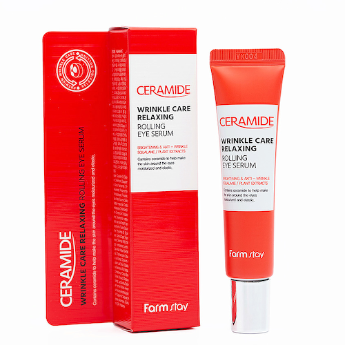 FARMSTAY Сыворотка для кожи вокруг глаз укрепляющая с керамидами Ceramide Wrinkle Care Relaxing Rolling Eye Serum 25 #1