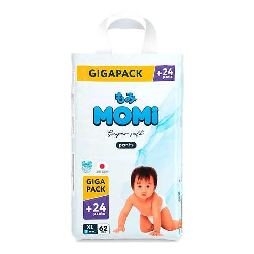 MOMI Подгузники-трусики "Comfort Care" размер XL 12-17 кг giga pack упаковка #1