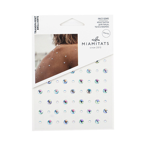 MIAMITATS Кристаллы на клейком слое CRYSTAL Transparent brilliants #1