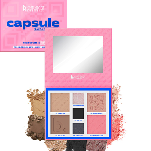 B.COLOUR PROFESSIONAL Хайлайтер для лица, пудра и румяна 7в1 CAPSULE #1