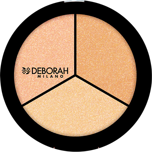DEBORAH MILANO Палетка хайлайтеров для лица Trio Highlighter Palette #1