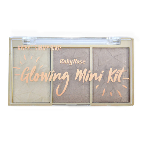 RUBY ROSE Палетка хайлайтеров Glowing Mini Kit #1