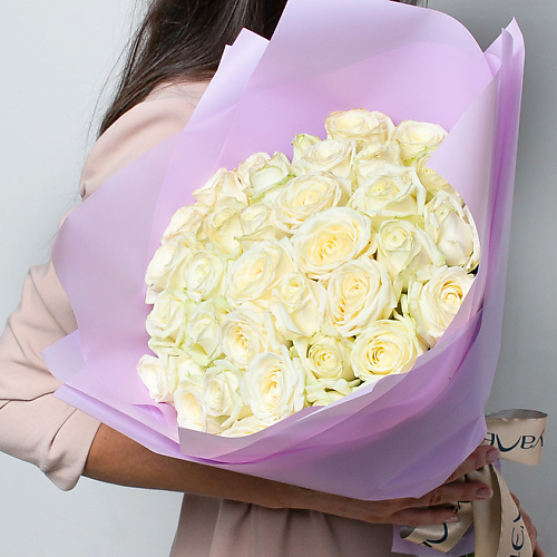 ЛЭТУАЛЬ FLOWERS Букет из белоснежных роз 35 шт. (40 см) #1
