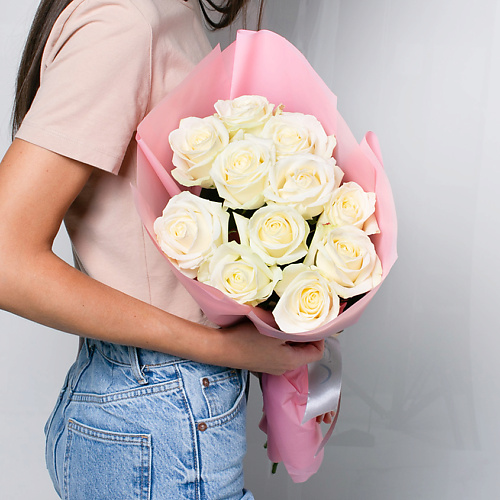 ЛЭТУАЛЬ FLOWERS Букет из белоснежных роз 11 шт. (40 см) #1