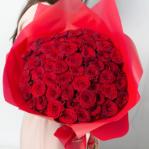 ЛЭТУАЛЬ FLOWERS Букет из бордовых роз 51 шт. (40 см) #1