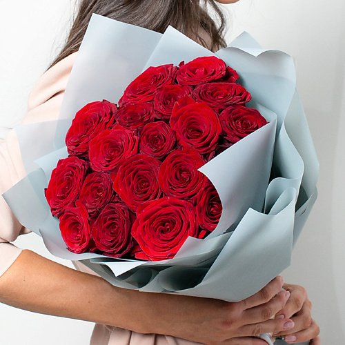ЛЭТУАЛЬ FLOWERS Букет из бордовых роз 19 шт. (40 см) #1