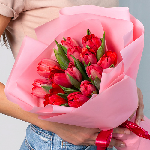 ЛЭТУАЛЬ FLOWERS Букет из красных тюльпанов 15 шт. #1